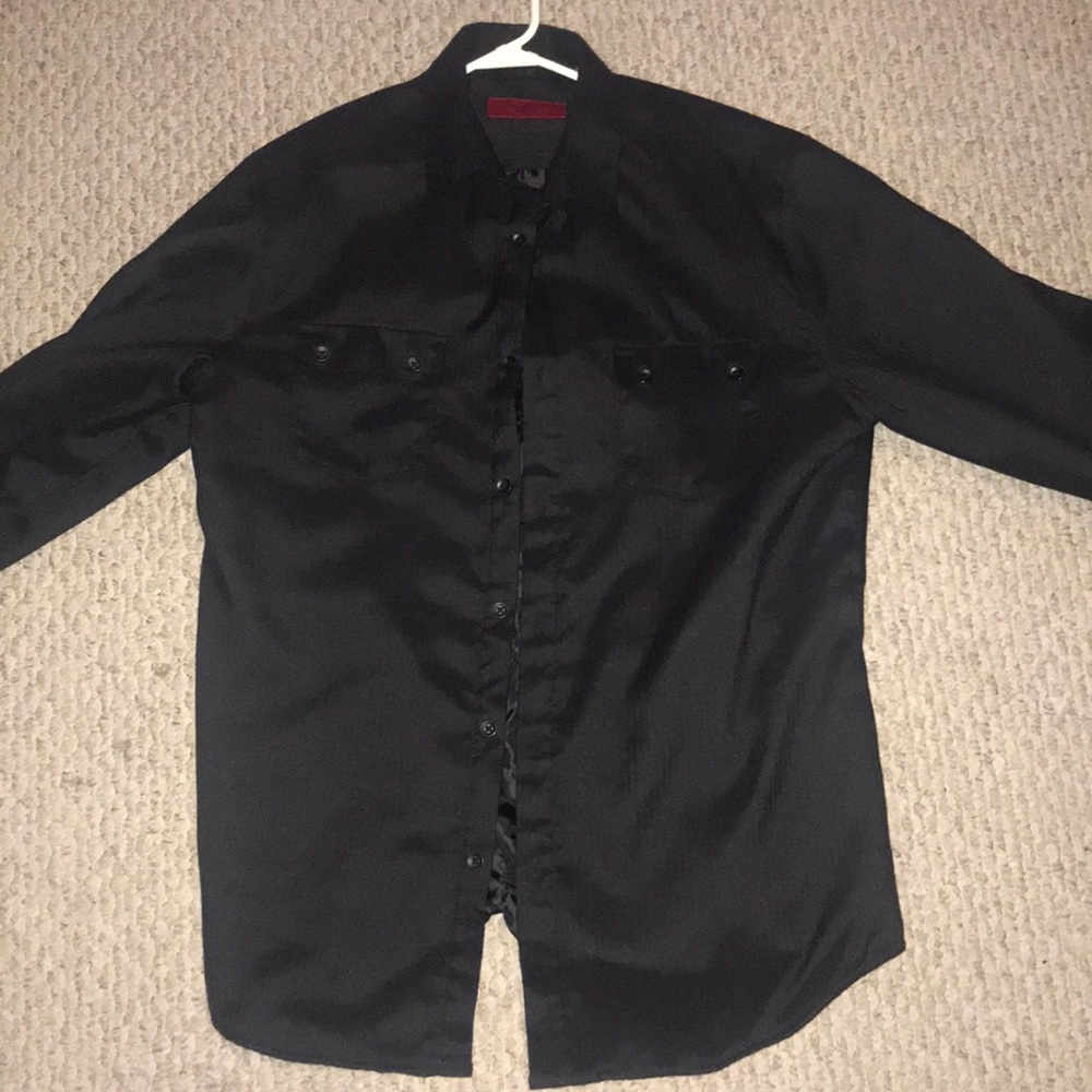 Alfani button up shirt jacket. Black, new, cool